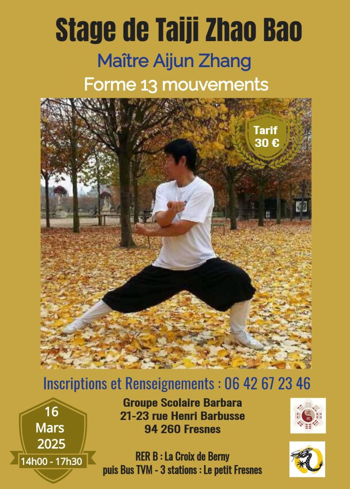 Stage Taiji Zhao Bao - Fresnes - 16 mars 2025